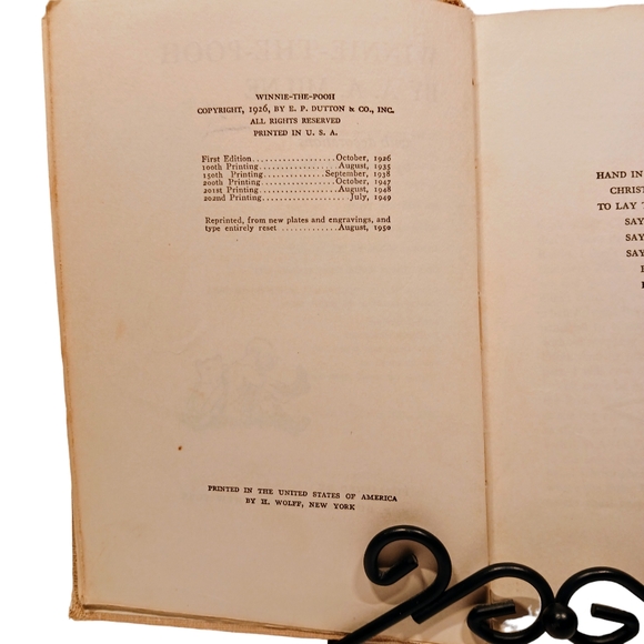 Rare Vintage WINNIE THE POOH Children's Book by A.A. Milne 1950 - Picture 5 of 9